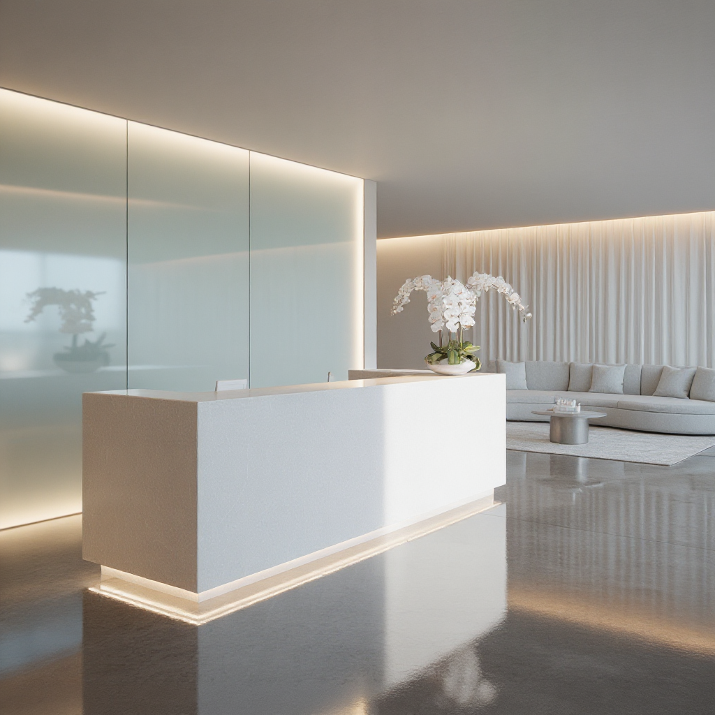 Newport Coast MedSpa luxurious reception and lobby